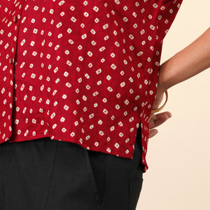 Bandhani Shirt (Red)